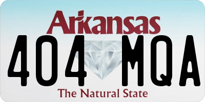 AR license plate 404MQA