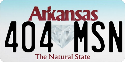 AR license plate 404MSN
