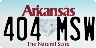 AR license plate 404MSW