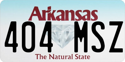 AR license plate 404MSZ