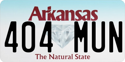 AR license plate 404MUN