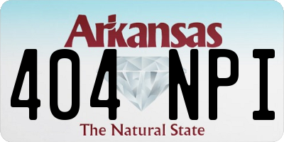 AR license plate 404NPI