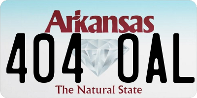 AR license plate 404OAL