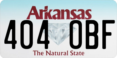 AR license plate 404OBF