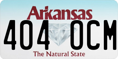 AR license plate 404OCM
