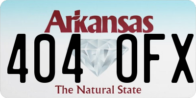 AR license plate 404OFX