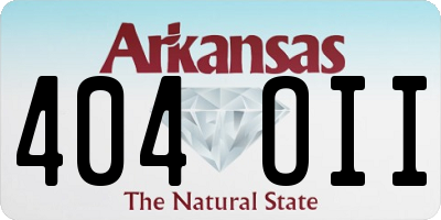 AR license plate 404OII