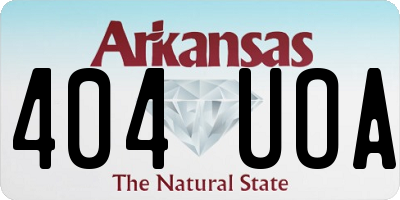 AR license plate 404UOA
