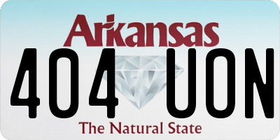 AR license plate 404UON