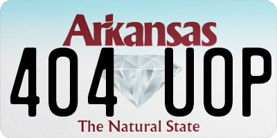 AR license plate 404UOP