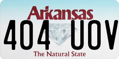 AR license plate 404UOV