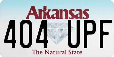 AR license plate 404UPF