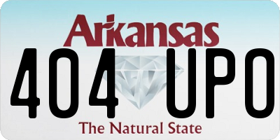 AR license plate 404UPO