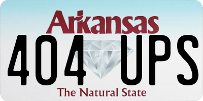 AR license plate 404UPS
