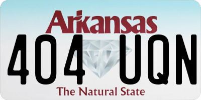 AR license plate 404UQN
