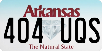 AR license plate 404UQS