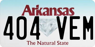 AR license plate 404VEM