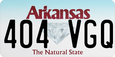 AR license plate 404VGQ