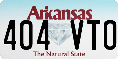 AR license plate 404VTO