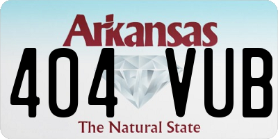 AR license plate 404VUB
