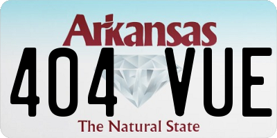 AR license plate 404VUE