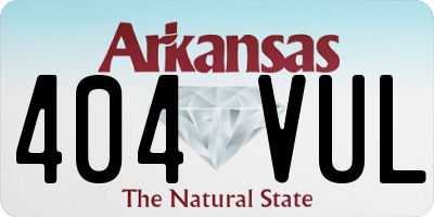 AR license plate 404VUL