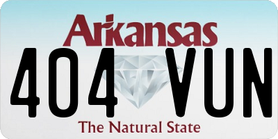 AR license plate 404VUN