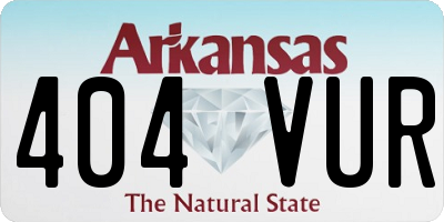 AR license plate 404VUR