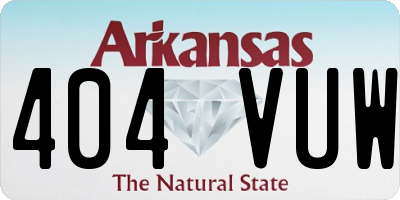 AR license plate 404VUW