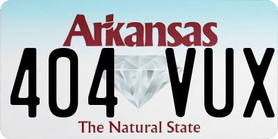 AR license plate 404VUX