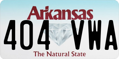AR license plate 404VWA