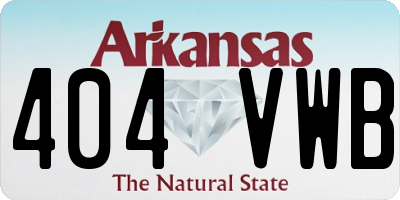 AR license plate 404VWB
