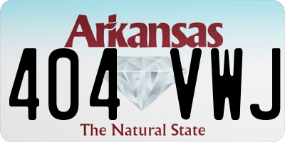 AR license plate 404VWJ