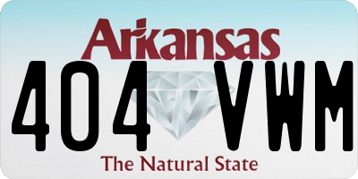 AR license plate 404VWM