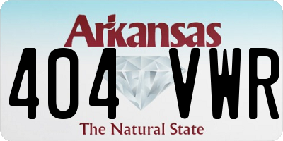 AR license plate 404VWR