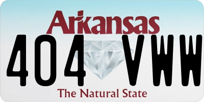 AR license plate 404VWW