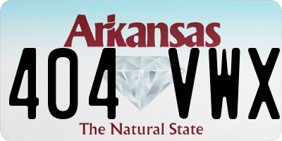 AR license plate 404VWX