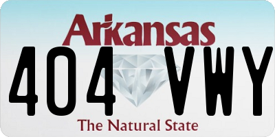 AR license plate 404VWY
