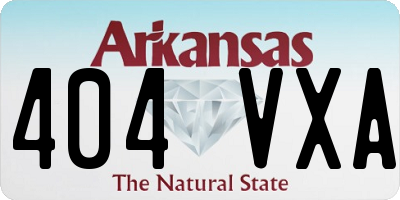 AR license plate 404VXA