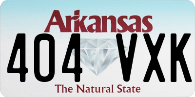AR license plate 404VXK