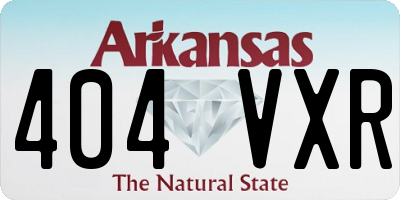 AR license plate 404VXR