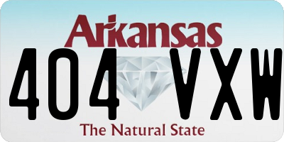 AR license plate 404VXW