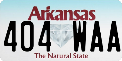 AR license plate 404WAA