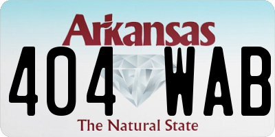 AR license plate 404WAB