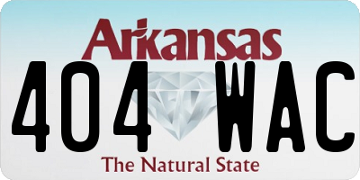AR license plate 404WAC