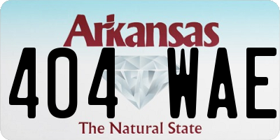 AR license plate 404WAE