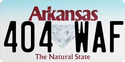AR license plate 404WAF