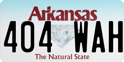 AR license plate 404WAH
