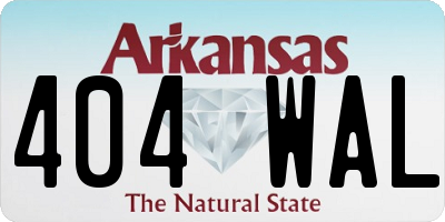 AR license plate 404WAL