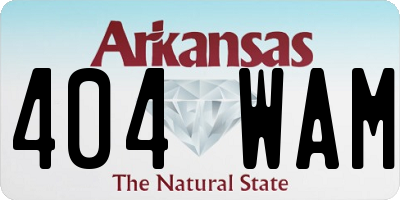 AR license plate 404WAM